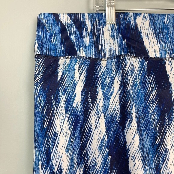 fullbeauty Sport Women's Size 26/28 Blue and White Leggings Stretch Activewear - Picture 9 of 12